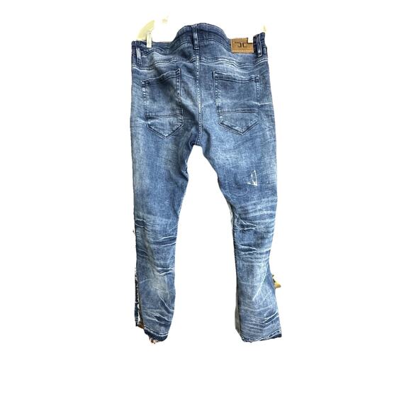 Men’s Jordan Craig Denim Jeans Legacy Edition Sean stacked Distressed Cargo38x36 - Picture 2 of 16